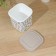 Capacity for bulk products, 1.8 liters, with decor, beige color