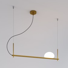 Suspension lamp Eurosvet stair 70145/1, G9, 1x25W, 900x900x1200 mm, brass color