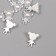 Decor for creativity plastic "Bear with rhinestones" silver set 10 pcs 2.5x2x1 cm