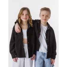 Рубашка вельветовая детская Amarobaby Velvet, рост 134 см, цвет чёрный
