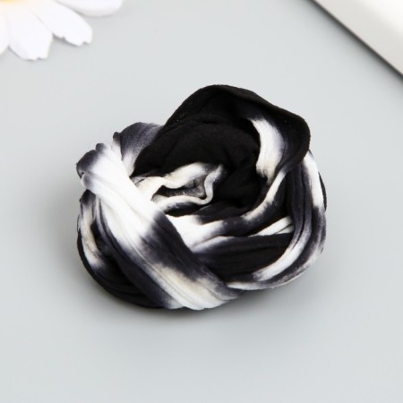 Kapron for flowers two-tone "white-black" 50 cm-1