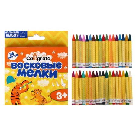 Voskvoi pencils 36 colors in a cardboard box