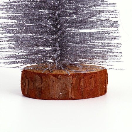 New Year's decor "Fir tree in silver color with sparkles" 8 × 8 × 20 cm-2