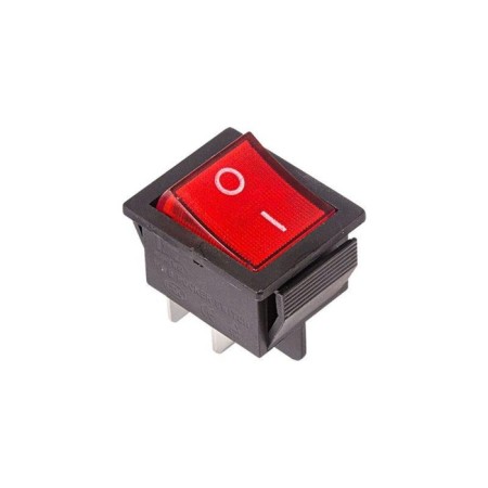 Klavic switch Rexant 36-2330, 250 V, 16 A, On-OFF, 4C, Red, with backlight