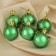 Set of balls plastic D-4 cm, 6 pcs "Frosty patterns" Green