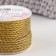 Thread for weaving, d = 4 mm, 15 ± 1 m, gold color