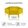 The flowerbed is galvanized, D = 60 cm, h = 15 cm, yellow, Greengo