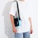 Youth bag with zipper, 1 outer pocket, black/blue color