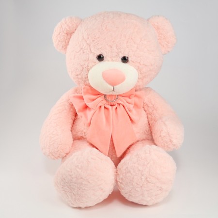 Soft toy "Bear", with a bow, 80 cm, pink color