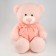 Soft toy "Bear", with a bow, 80 cm, pink color