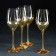 A set of glass glasses for the wine "Electric Gold", 270 ml, 4 pcs