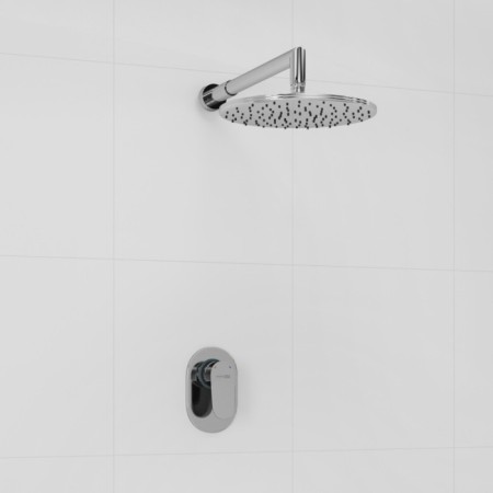 The shower system waserkraft a12030, built-in, tropical shower, brass/ABS plate, chrome 101201-1