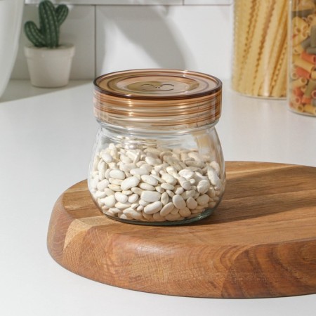 Bank for bulk products, glass, 600 ml, d = 10 cm, h = 10 cm-4