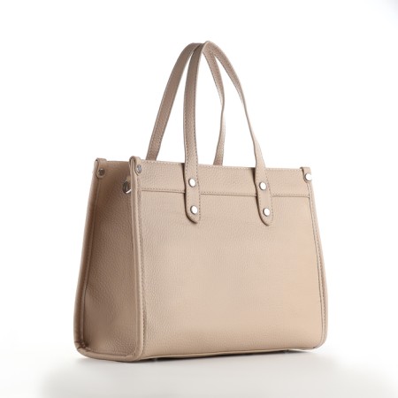 Women's bag with zipper, Textura, average size, beige color-1