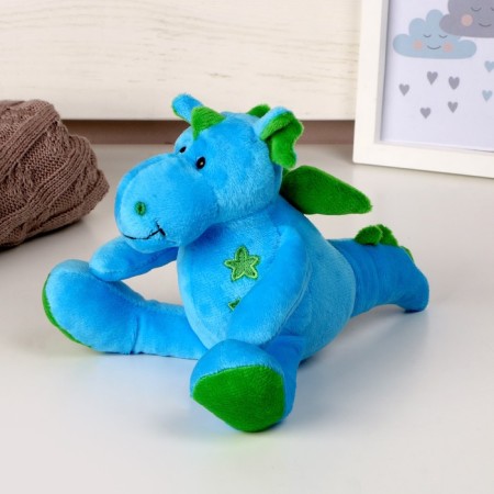 Soft toy "Dracos with stars", 14 cm, blue color-1