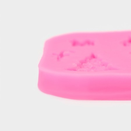 Mold "New Year's Eve", silicone, 8 × 1.1 cm, pink color-4