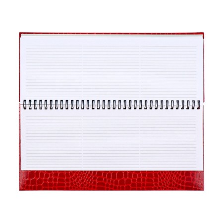 Planning dated 2025, Attomex. Arkona, 64 sheets, a solid cover of boumvinyl with foam rubber, block 70 g/m2, red, 294 x 142mm-10