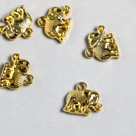 Souvenir Metal Suspension "Elephant" gold 1x1.3 cm