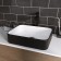 Grossman GR-4043BW sink, rectangular, 505 x 390 mm, white/black