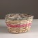 Kashpo wicker oval, 23x15xh12cm, natural/pink
