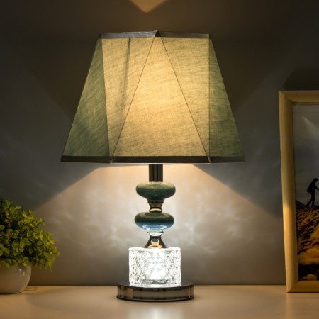 Table lamp with backlight "Topaz" 1x60W E27 Blue 28x28x43 cm Risalux-1