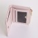 Women's wallet on the button, pink color