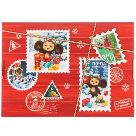 Gift box "Happy New Year!", Cheburashka Parcona, 21x15x5 cm-5
