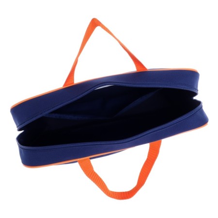 Folder with handles Textile A4, 350 x 265 x 80 mm, PMD 4-42, "Office", dark blue/orange (handle-hand)-3