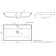 Sink uperwood Classic Quartz 80 cm, quartz, black matte, coal