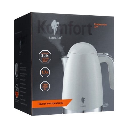 Electric kettle Leonord Le-1515, plastic, Metal flask, 1.7 l, 2200 watts, beige-8