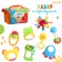 A set of rattles for babies, in a container, 9 pcs.