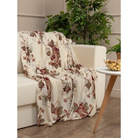 Texrepublic blanket, size 180x200 cm, milk color