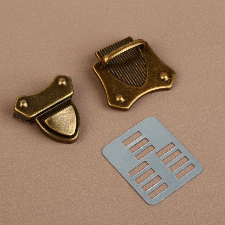 Bag -4.2 cm fastener, bronze color-2