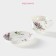 Tea steam porcelain shade "Lavender", 2 items: a cup 220 ml, a saucer d = 14.1 cm, white color
