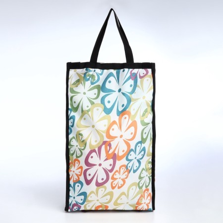 Folding bag on Velcro, 2 wheels, colorful color-1