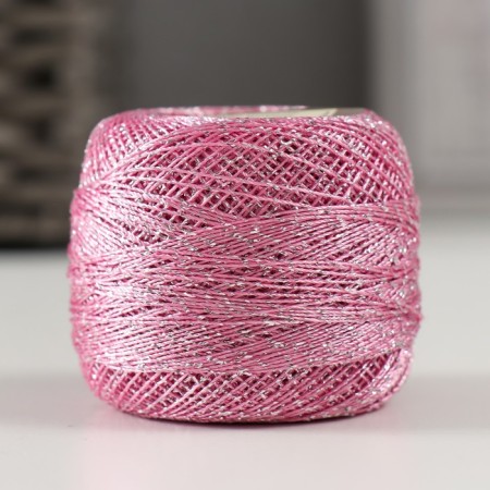 Yarn "Camelia" 70% polyester, 30% lurers 190m/20g (415 pink)