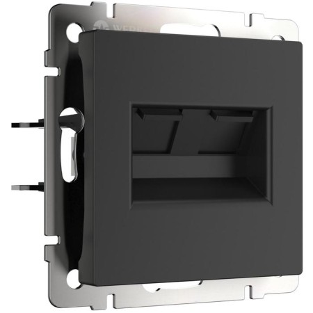 Double eternet RJ-45 WL08-RJ45+RJ45, black color-1