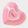 Ceramic Dolyana Salamnik "Heart", 130 ml, 12.5 × 11.5 cm, pink color
