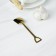 A dessert spoon made of stainless steel Magistro “shovel”, length 15.5 cm, rectangular shape, gold color