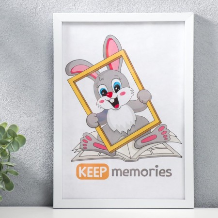 Photo frame plastic 21x30 cm 1481 white-1