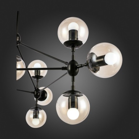 Ceiling EVOLUCE lamp. Sle154903-10. Lacotta. 10x40 watts, E27, 100x100x120 cm, black color-7