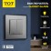 TOT GLOSSY GLASS, 10 A, 2 keys, backlight, hidden, glass, silver