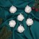Set of balls plastic D-5 cm, 6 pcs "Alvaro" sequin, white