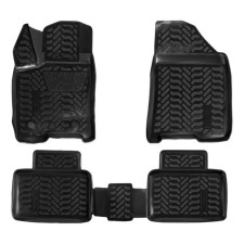 A set of rugs in Airline, Lada Vesta 2015-, high side, polymer, black color, 4 pcs