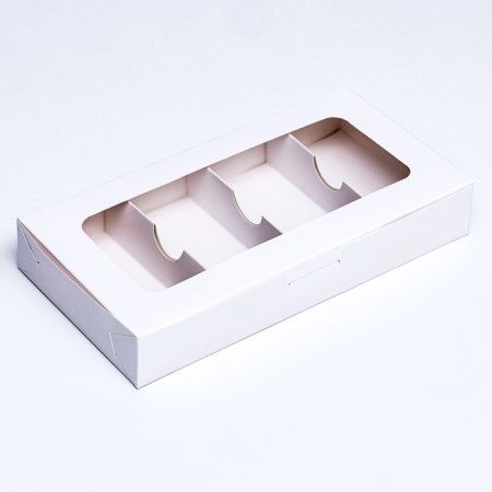 Box for Makarun, with a lodge, white 25 x 13 x 4 cm-1