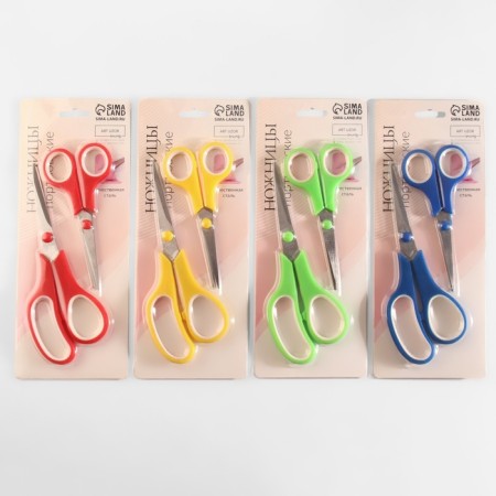 Set of universal scissors, 5.5 ", 14 cm / 6.5", 16 cm, 2 pcs, color mix-7