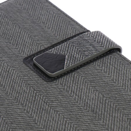 Organizer, A5, 128 sheets, a cage, the cover of the leatherette, with a knife, "patterns", gray-4