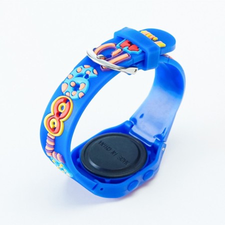 Watch of Electronic children's "numbers", 3 x 3 cm, length 20 cm, blue-2