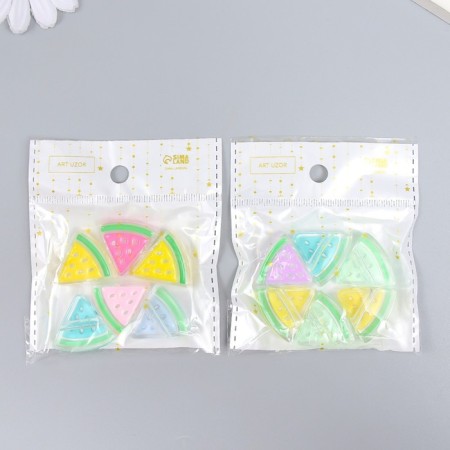 Busina Plastic "Summer breeze. Dolka watermelon" Gloss Mix 2.5x2.3x0.9 cm-4