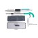 Pioneer ms030 mop for washing the floor, with a spray, 230 ml, 122 cm, white-turquoise color